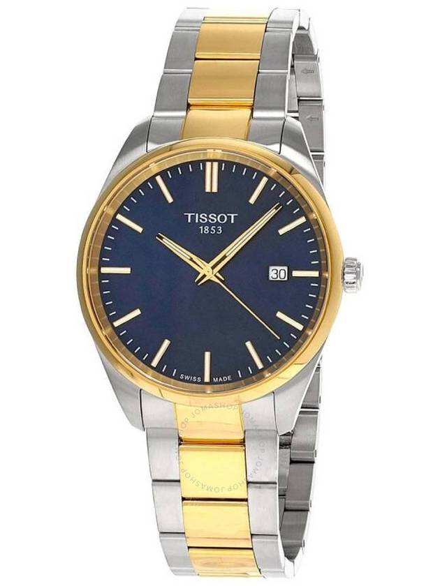 Tissot PR 100 Quartz Blue Dial Two-Tone Men's Watch T1504102204100 - TISSOT - BALAAN 1