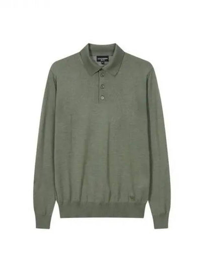 Men s Regular Fit Wool Collar Knit Green 270831 - EMPORIO ARMANI - BALAAN 1