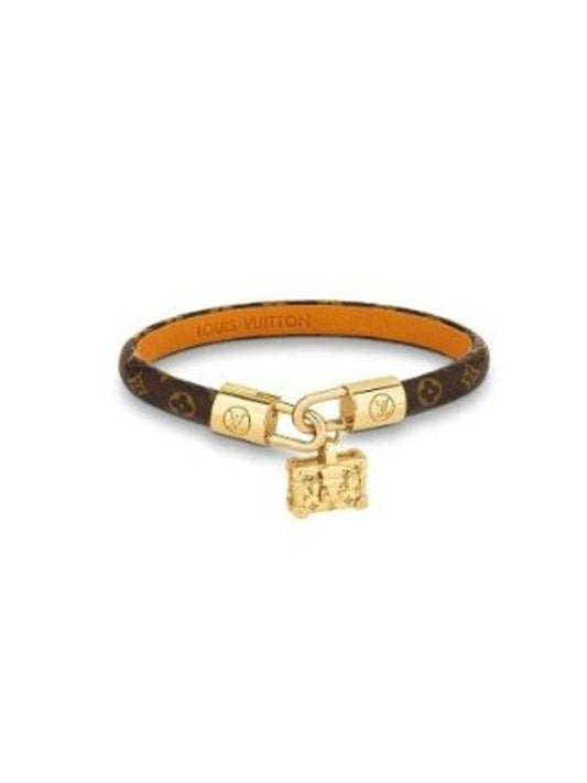 Petite Malle Charm Bracelet Gold Brown - LOUIS VUITTON - BALAAN 1