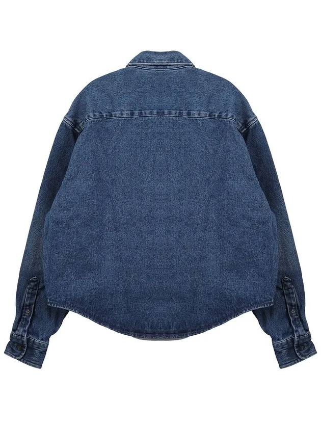 Washed Button-Up Denim Jacket Blue - AMI - BALAAN 3