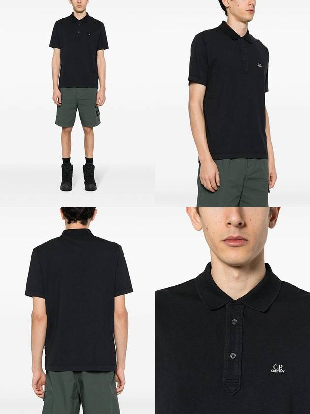 1020 Jersey Polo Shirt Navy - CP COMPANY - BALAAN 3