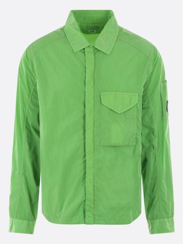 Chrome-R Zip-Up Over Long Sleeve Shirt Green - CP COMPANY - BALAAN 2