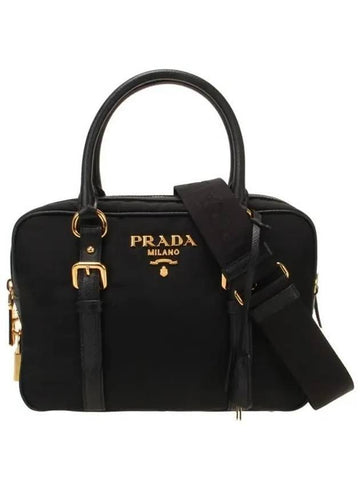 Nylon Saffiano Tote Bag Black - PRADA - BALAAN 1