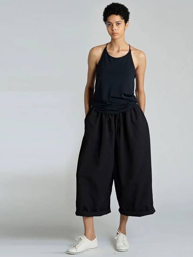 Crop Wide Pants Black - ATHPLATFORM - BALAAN 3