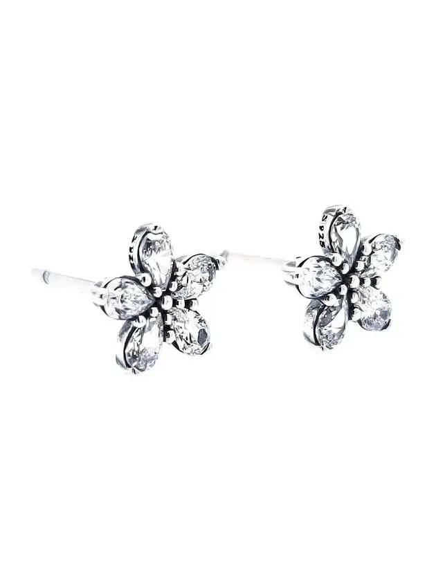 Sparkling Snowflake Stud Earrings Silver - PANDORA - BALAAN.