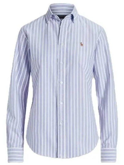 Pony Classic Fit Long Sleeve Shirt Blue - POLO RALPH LAUREN - BALAAN 2