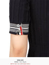 Cotton Pleated Cricket Striped Cable Midi Dress Navy - THOM BROWNE - BALAAN 10