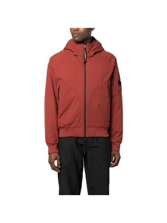 Pro-Tech Ribbed Hooded Jacket Red - CP COMPANY - BALAAN 1