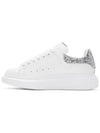 Silver glitter panel heel tab leather platform sneakers white - ALEXANDER MCQUEEN - BALAAN 2