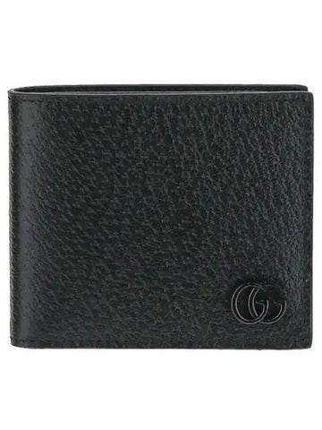 GG Marmont Leather Half Wallet Black - GUCCI - BALAAN 1