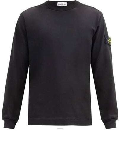 Wappen Patch Crew Neck Sweatshirt Black - STONE ISLAND - BALAAN 2