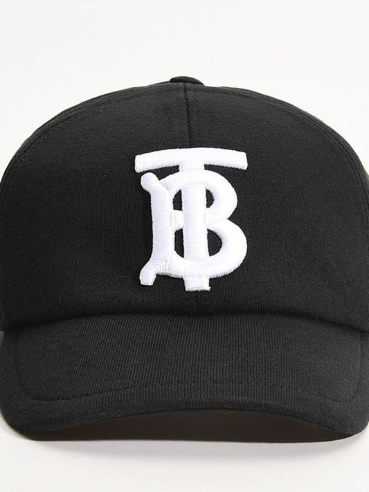 Monogram Motif Cotton Jersey Ball Cap Black - BURBERRY - BALAAN 2