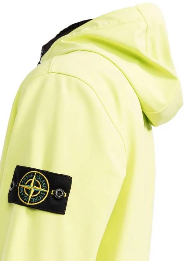 Wappen Patch Soft Shell Hooded Jacket Lemon - STONE ISLAND - BALAAN 5