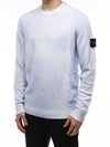 Wappen Patch Handspray Cotton Knit Top Sky Blue - STONE ISLAND - BALAAN 4