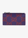 GG Emboss Zipper Card Wallet Purple - GUCCI - BALAAN 3