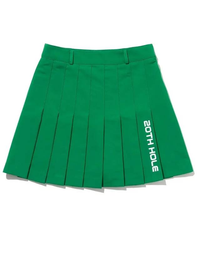 Logo color combination pleated skirt GREEN - 20THHOLE - BALAAN 1