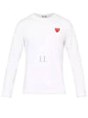 Red Heart Wappen Long Sleeve T-Shirt White - COMME DES GARCONS - BALAAN 2