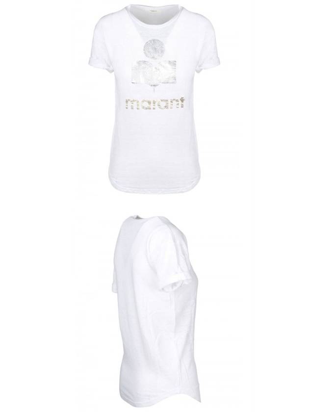 Women's Koldi Logo Short Sleeve T Shirt White - ISABEL MARANT - BALAAN 5