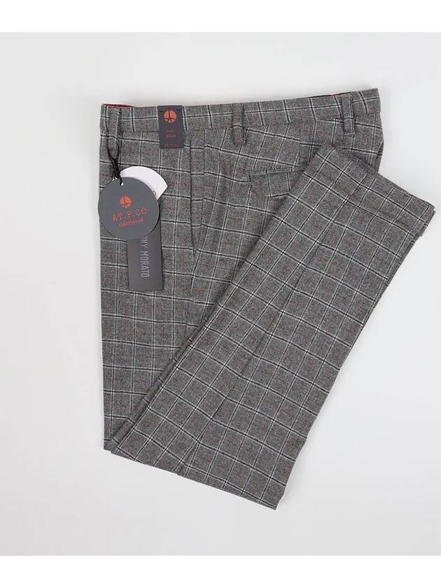 Tattersall Check Wool Blend Capra Pants PT186 - IKALOOOK - BALAAN 4