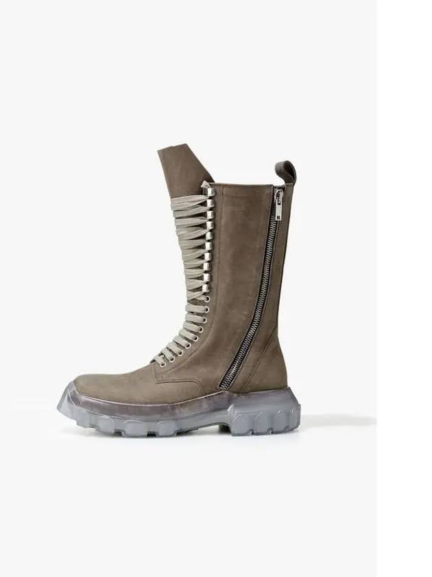 MEN Army Tractor Zipper Boots Taupe - RICK OWENS - BALAAN 1