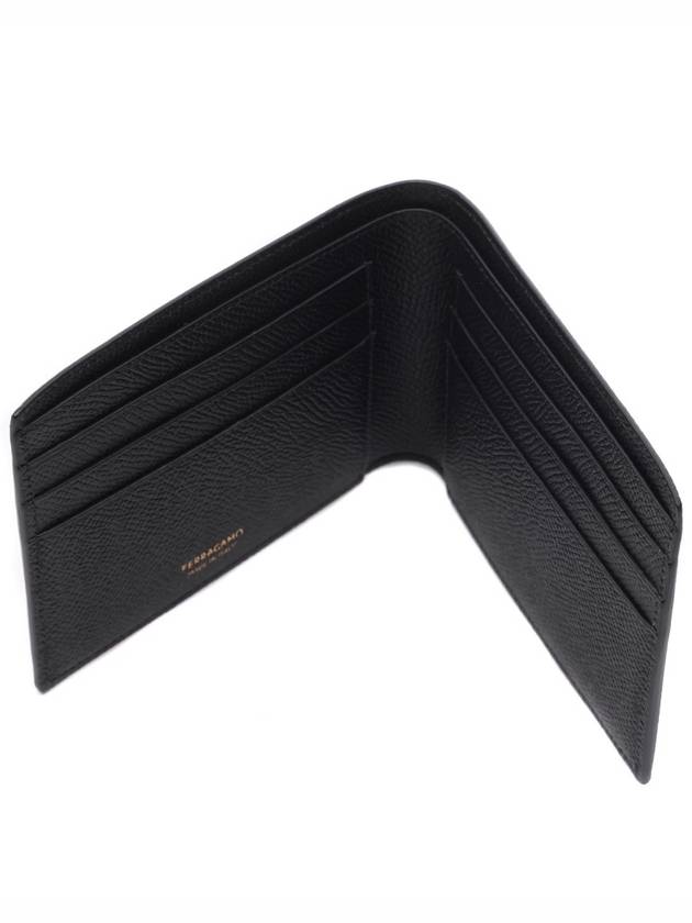 Gancini Bifold Half Wallet Black - SALVATORE FERRAGAMO - BALAAN 7