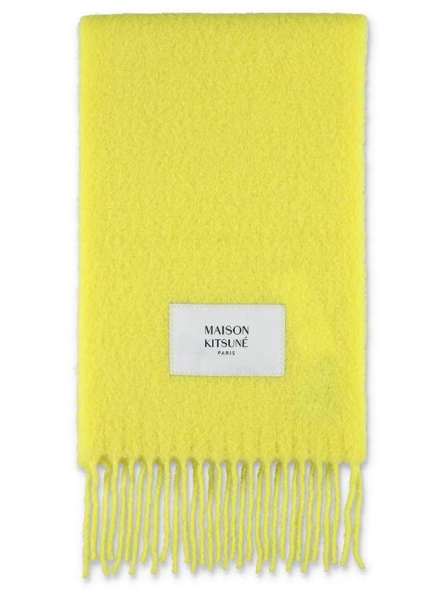 Baby Alpaca Plain Muffler Yellow - MAISON KITSUNE - BALAAN 1