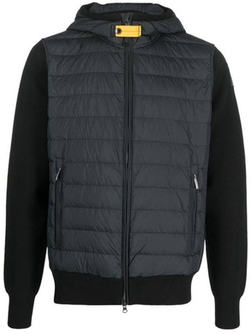 PM HYB AK02 541 THICK Knit Mix Down Padded Jacket Black Men's Jacket TR - PARAJUMPERS - BALAAN 1