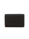 Intrecciato Leather Card Wallet Black - BOTTEGA VENETA - BALAAN 3