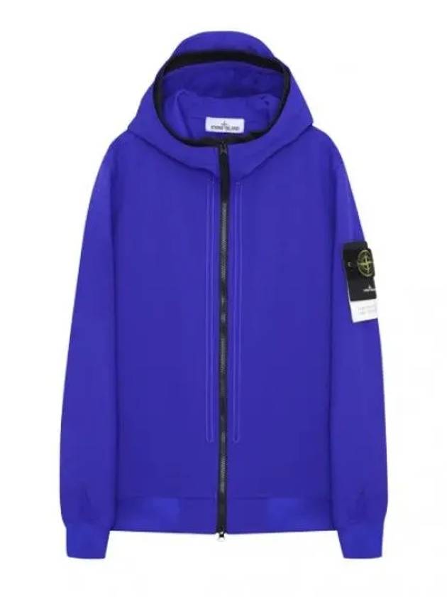 Wappen Patch Soft Shell Hooded Jacket Blue - STONE ISLAND - BALAAN 2