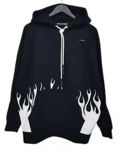 Burning Logo Hoodie Black - PALM ANGELS - BALAAN 2