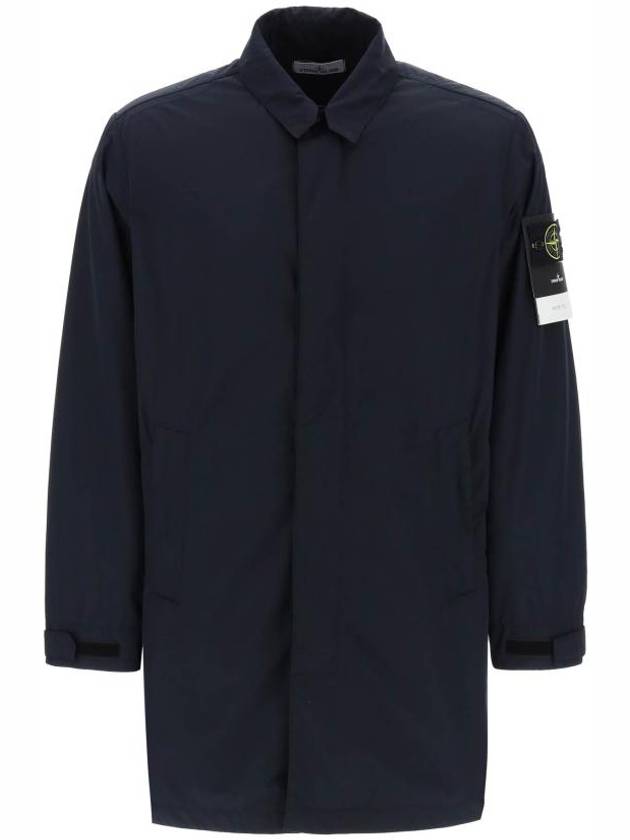 Micro Twill Compass Badge Trench Coat Navy - STONE ISLAND - BALAAN 1