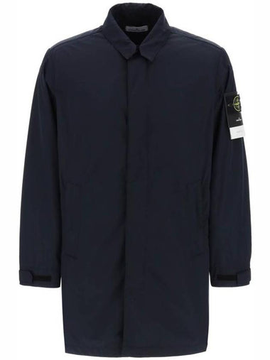 Micro Twill Compass Badge Trench Coat Navy - STONE ISLAND - BALAAN 1