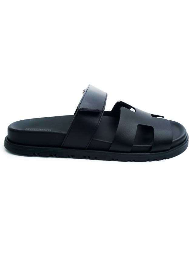 Chypre Sandals Slippers Noir - HERMES - BALAAN 6