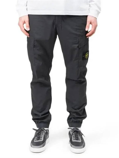 Stretch Cotton Tela Paracadute Cargo Straight Pants Dark Grey - STONE ISLAND - BALAAN 2