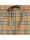 Men's Small Scale Check Drawstring Swim Shorts Beige - BURBERRY - BALAAN 5