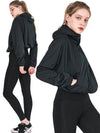 Point Fix Women's Diet Training Sweat Suit Warmer Raglan Crop Jacket Black - HOTSUIT - BALAAN 2