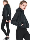 Point Fix Women's Diet Training Sweat Suit Warmer Raglan Crop Jacket Black - HOTSUIT - BALAAN 1