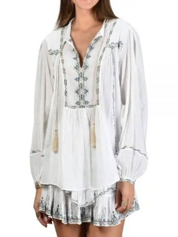 SILEKI A HT0371FA B1J15E 20WH Cotton Shirt - ISABEL MARANT - BALAAN 1