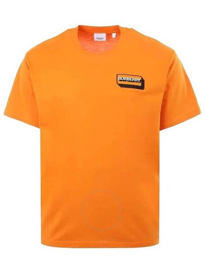 Logo Applique Short Sleeve T-Shirt Orange - BURBERRY - BALAAN 2