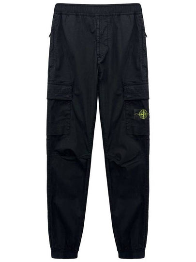 Banding Waist Tapered Cargo Straight Pants Black - STONE ISLAND - BALAAN 2