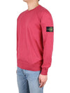 Logo Patch Knit Top Fuchsia - STONE ISLAND - BALAAN 4