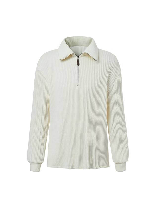 Men's Soft Pleated Knit Top Ivory - MONPLISSE - BALAAN 1