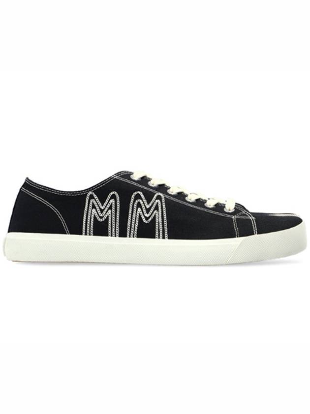 MM Tabi Canvas Low Top Sneakers Black - MAISON MARGIELA - BALAAN 2