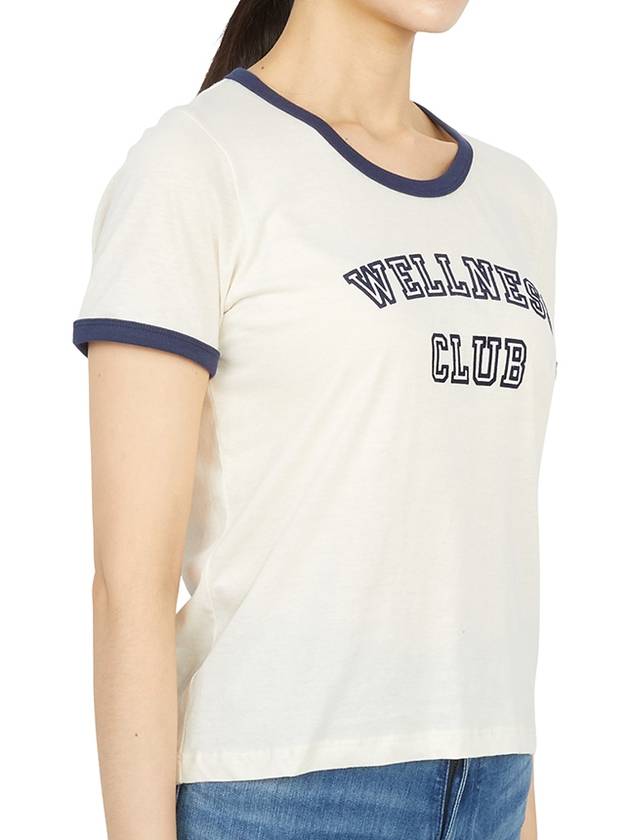 Women's Wellness Club Short Sleeve T-Shirt Cream - SPORTY & RICH - BALAAN 10