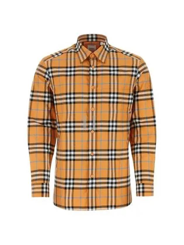 Men's Vintage Check Long Sleeve Shirt Dusty Orange - BURBERRY - BALAAN 2