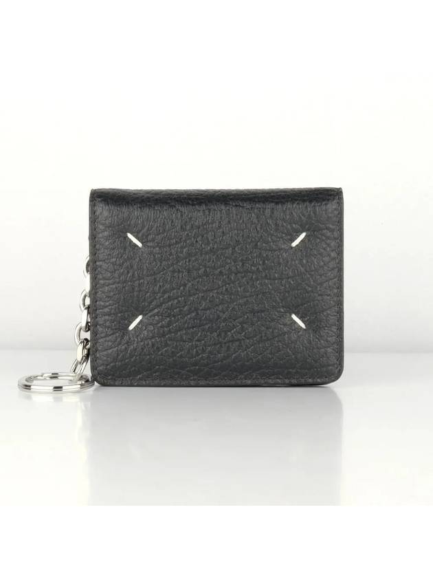 4 Stitch Keyring Card Wallet Black - MAISON MARGIELA - BALAAN 3