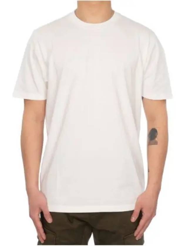 Logo Backprint Cotton Short Sleeve T-Shirt White - CP COMPANY - BALAAN 2