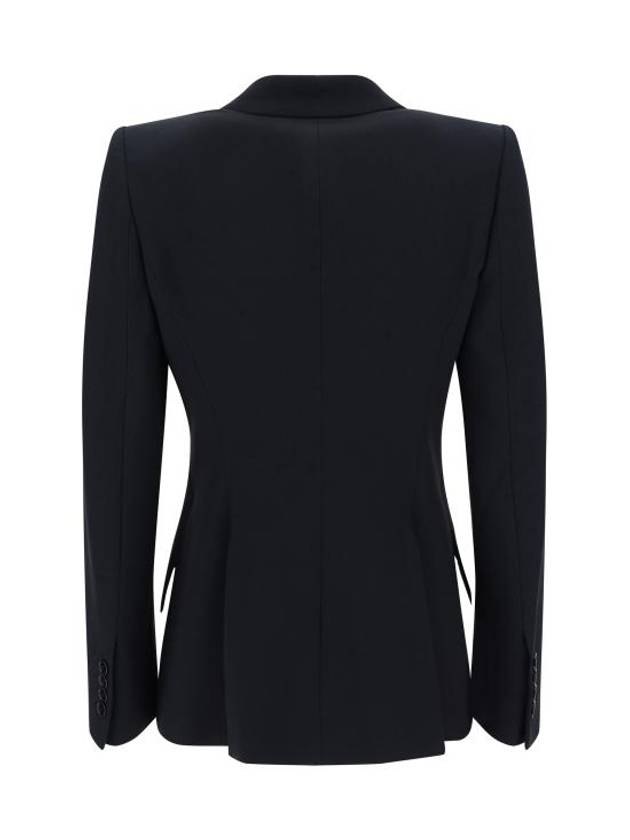 Peak Shoulder Leaf Crepe Jacket Black - ALEXANDER MCQUEEN - BALAAN 3