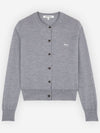 Baby Fox Patch Regular Cardigan Grey Melange - MAISON KITSUNE - BALAAN 2