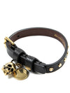 Skull Stud Bracelet Gold Black - ALEXANDER MCQUEEN - BALAAN 2